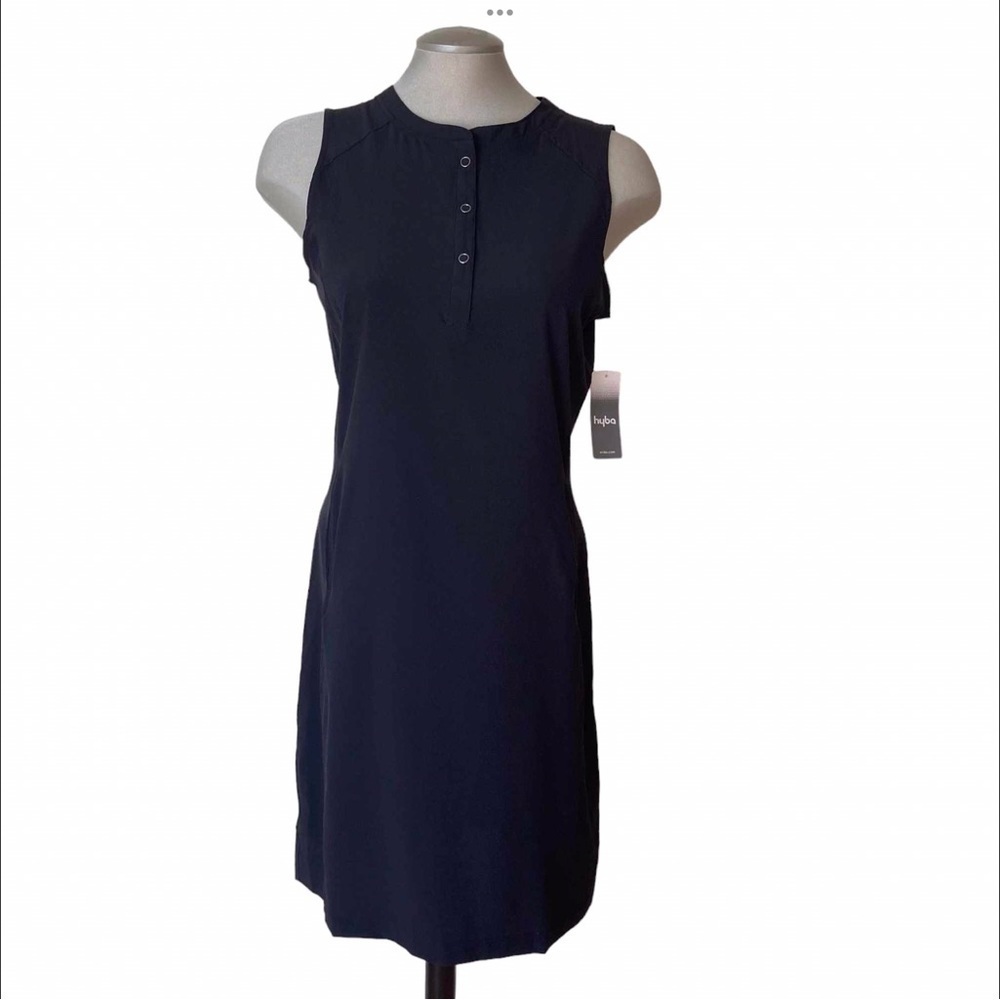 HYBA Lightweight Stretch Black Sleeveless Dress Size Small